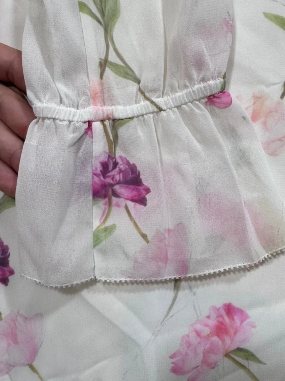Ted Baker London DANIEA Sketchbook Floral Mini Dress Ruffle 0 XS Prom Romantic